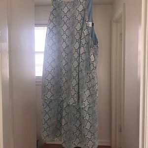 Blue snake skin romper
